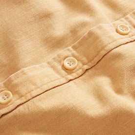 material shot of the buttons on The Lined Utility Shirt in Wheat Denim