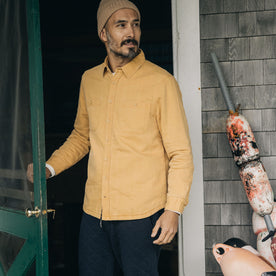 The Lined Utility Shirt in Wheat Denim - featured image