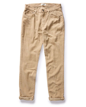 flatlay of The Slim All Day Pant in Light Khaki Cord shown in full, Bottoms by Taylor Stitch