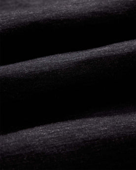 material shot of the fabric on The Merino Polo in Heather Black, Knits by Taylor Stitch