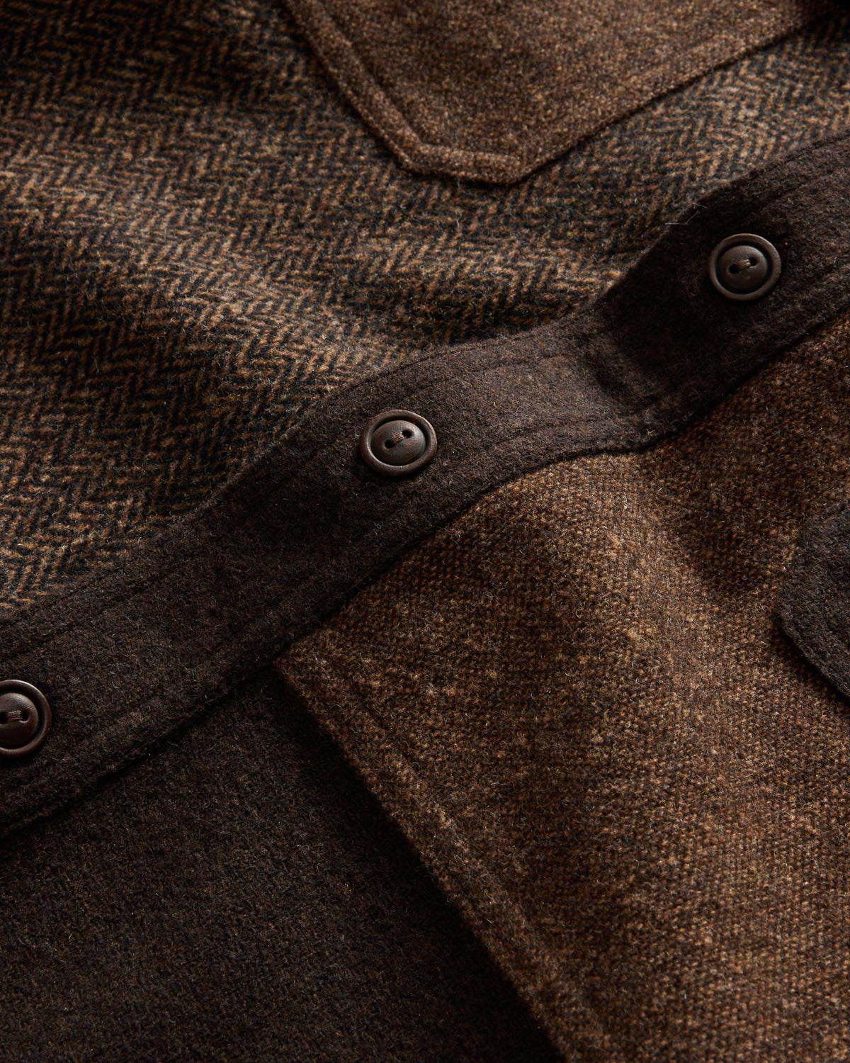 Patchwork Navi The Patchwork Overshirt in Timber Tweed | Taylor Stitch