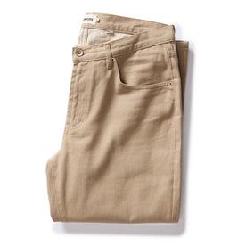 flatlay of The Democratic All Day Pant in Light Khaki Broken Twill