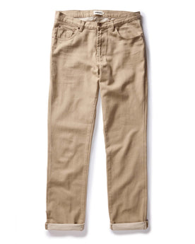 flatlay of The Democratic All Day Pant in Light Khaki Broken Twill, shown in full, Bottoms by Taylor Stitch