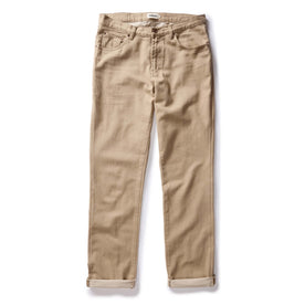 flatlay of The Democratic All Day Pant in Light Khaki Broken Twill, shown in full