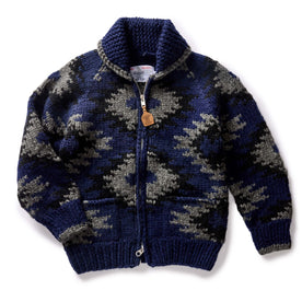 The Seawall Hand-Knit Sweater in Navy Kilim - featured image