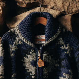 The Seawall Hand-Knit Sweater in Navy Kilim: Alternate Image 4