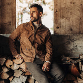 The James Jacket in Vintage Tan Suede - featured image