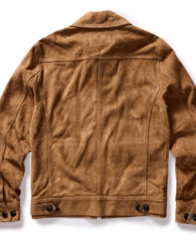 flatlay of The James Jacket in Vintage Tan Suede, from the back, Outerwear by Taylor Stitch