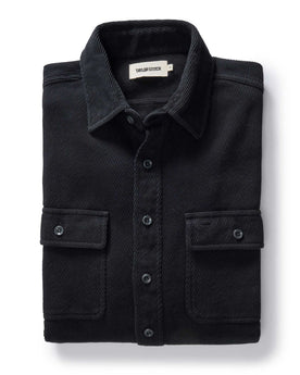 flatlay of The Ledge Shirt in Coal, Wovens by Taylor Stitch