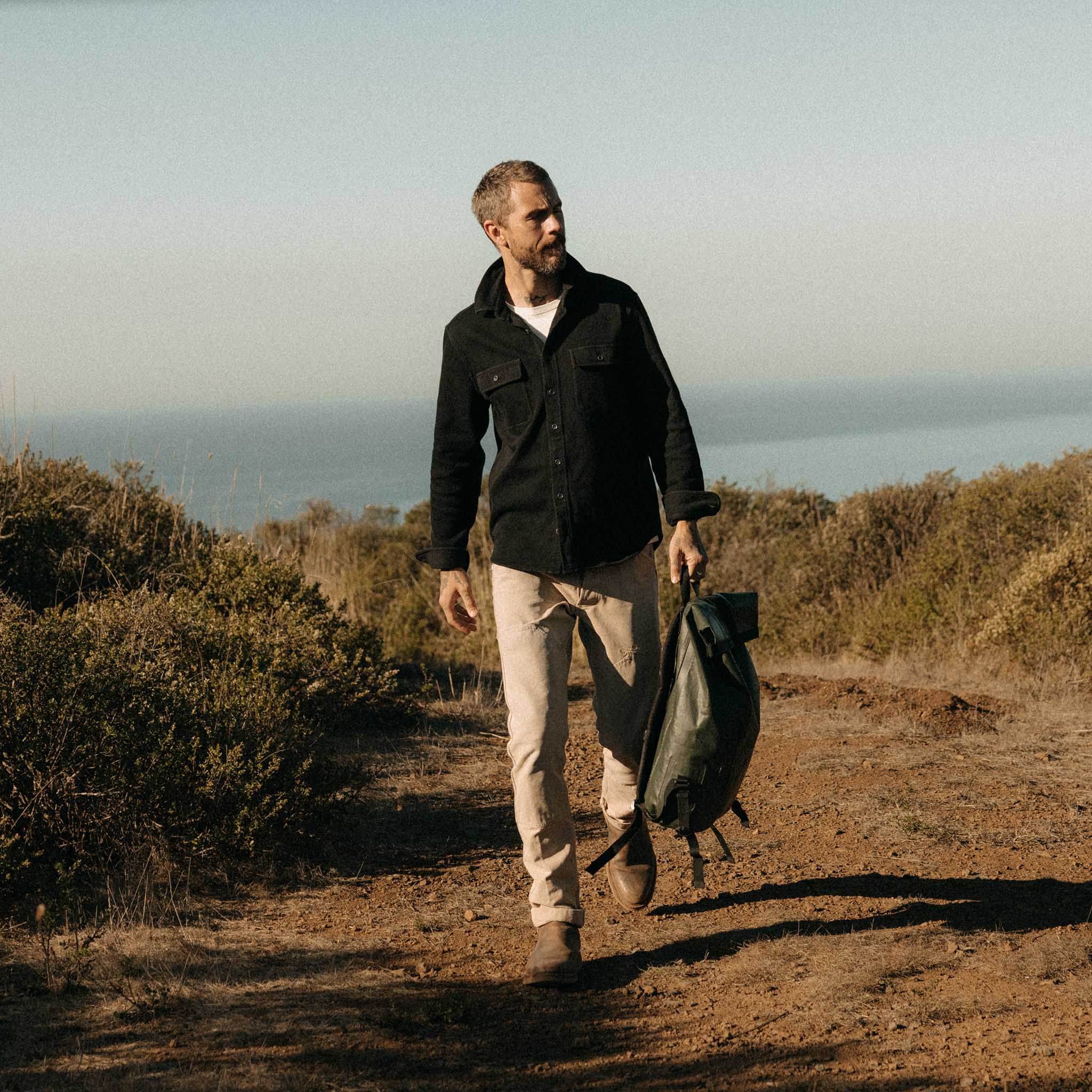 The Ledge Shirt in Coal, Wovens by Taylor Stitch