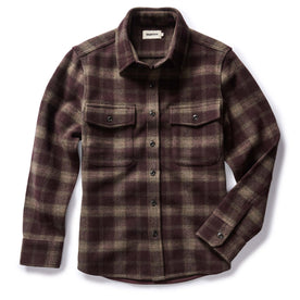 The Maritime Shirt Jacket in Burgundy Plaid - featured image