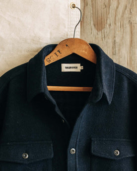 The Maritime Shirt Jacket in Navy Wool, Wovens by Taylor Stitch