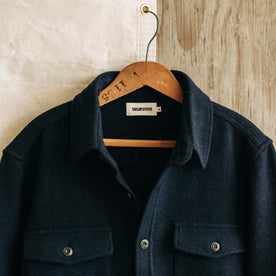 The Maritime Shirt Jacket in Navy Wool