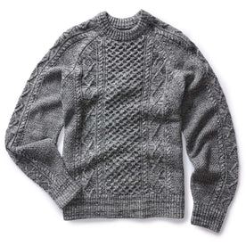 flatlay of The Orr Sweater in Marled Coal Merino