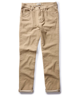 flatlay of The Slim All Day Pant in Light Khaki Broken Twill, shown in full, Bottoms by Taylor Stitch