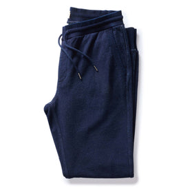 The Sunset Pant in Rinsed Indigo Terry - featured image