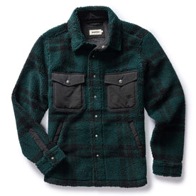 flatlay of The Timberline Jacket in Dark Spruce Plaid