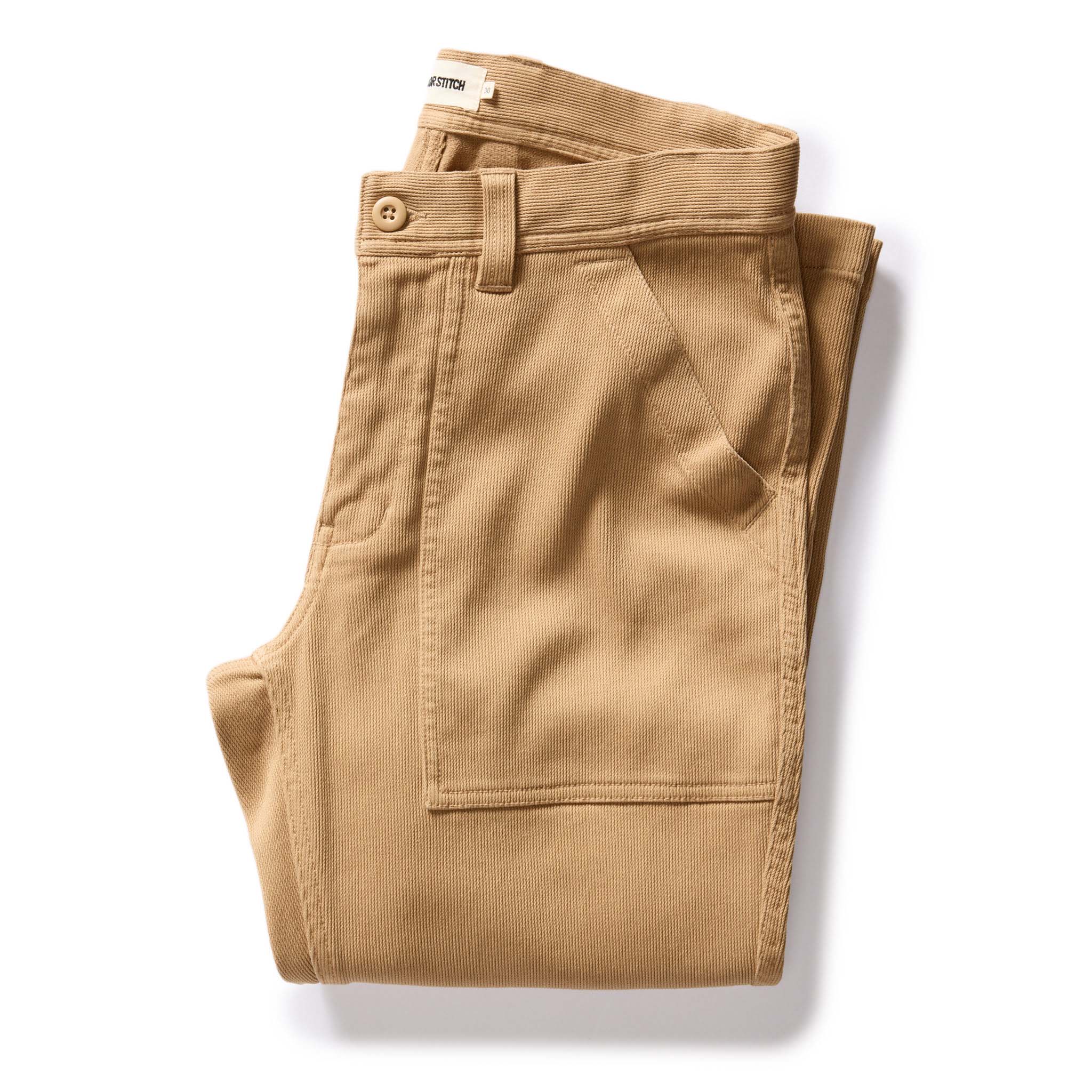 flatlay of The Trail Pant in Light Khaki Bedford Cord, Bottoms by Taylor Stitch