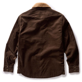 flatlay of The Western Shirt Jacket in Soil Corduroy, shown from back