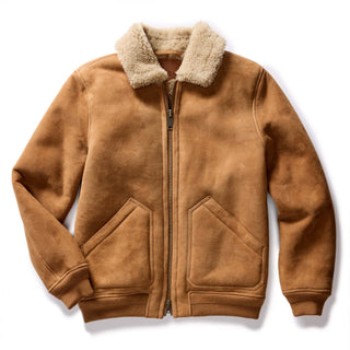 The Wright Jacket in Camel Shearling Leather