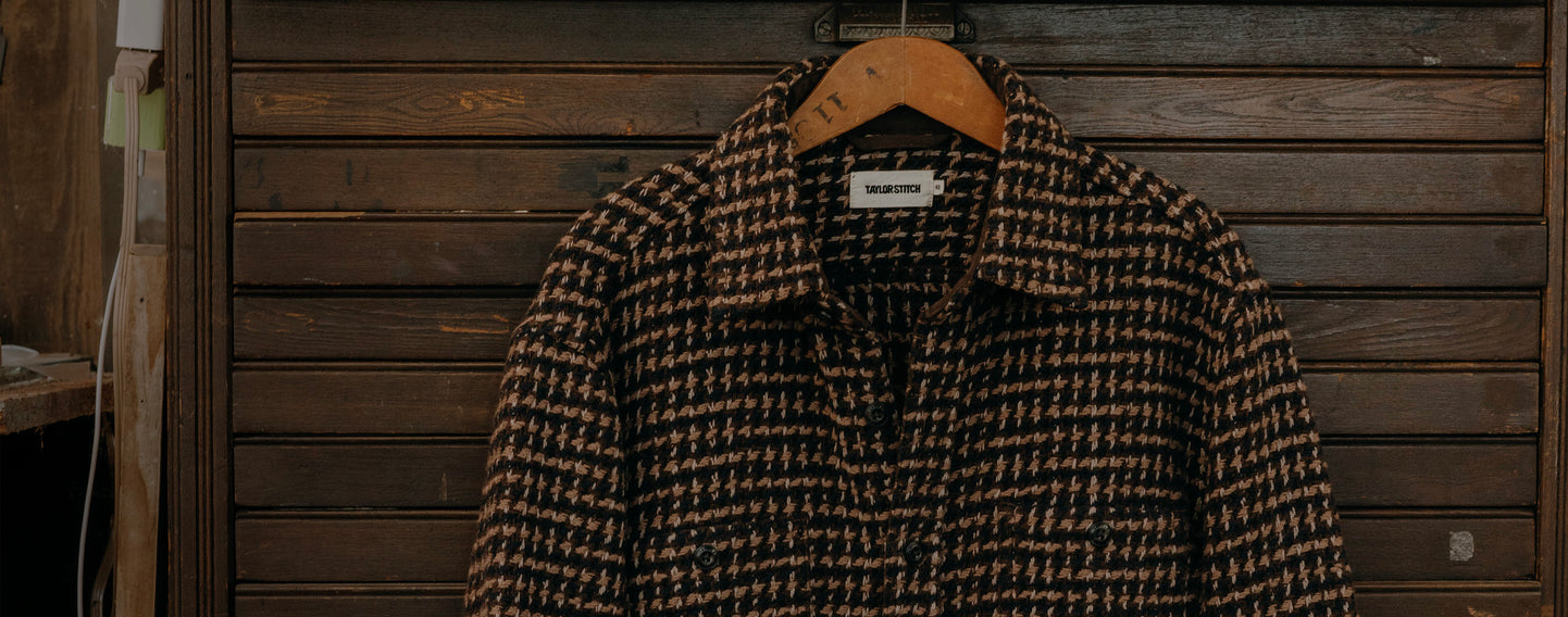 editorial image of The Cutter Shirt in Timber Plaid,  by Taylor Stitch