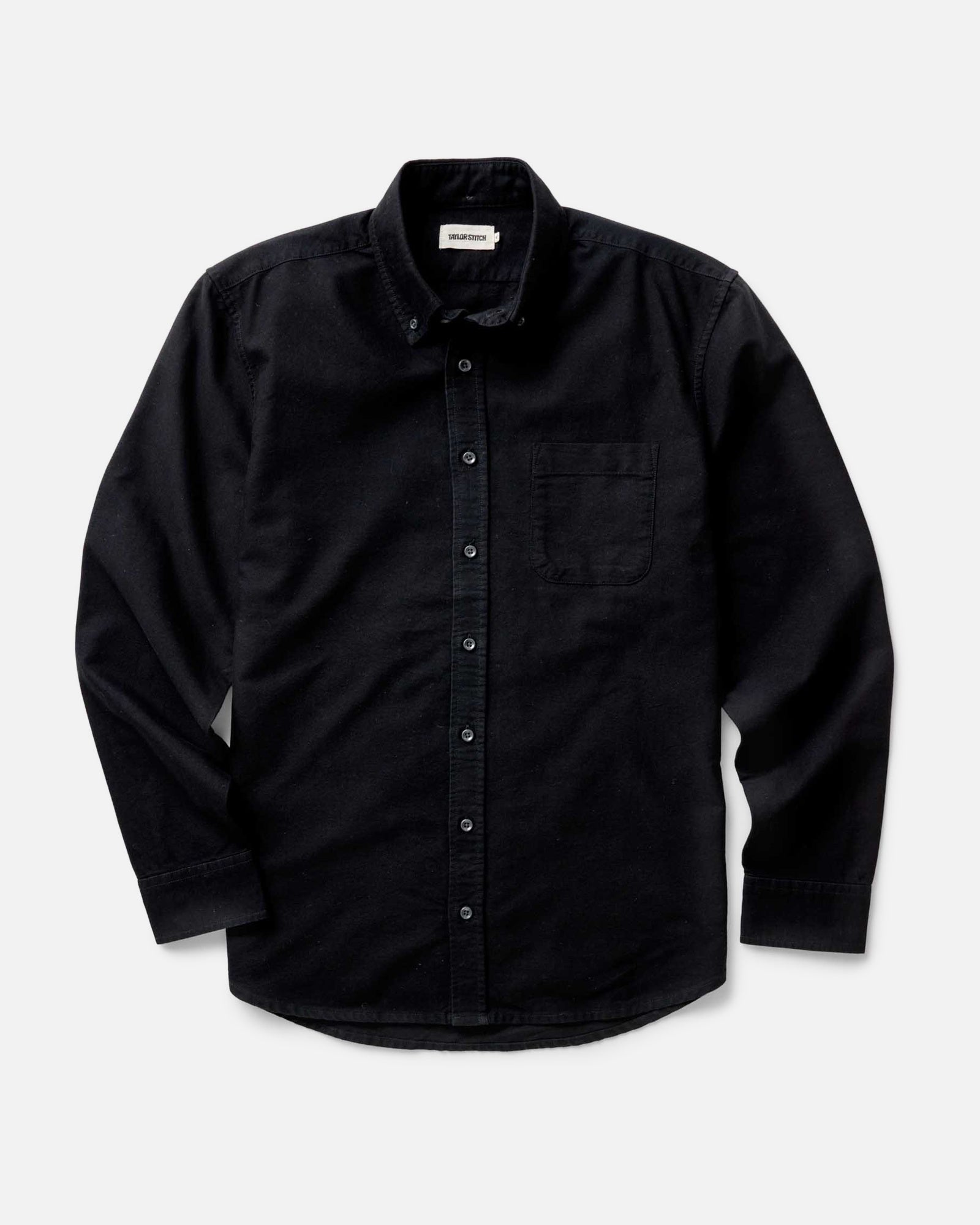 flatlay of The Jack in Black Indigo Oxford, Wovens by Taylor Stitch