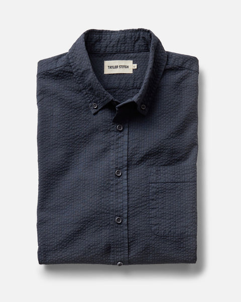 The Jack in Dark Navy Seersucker | Taylor Stitch