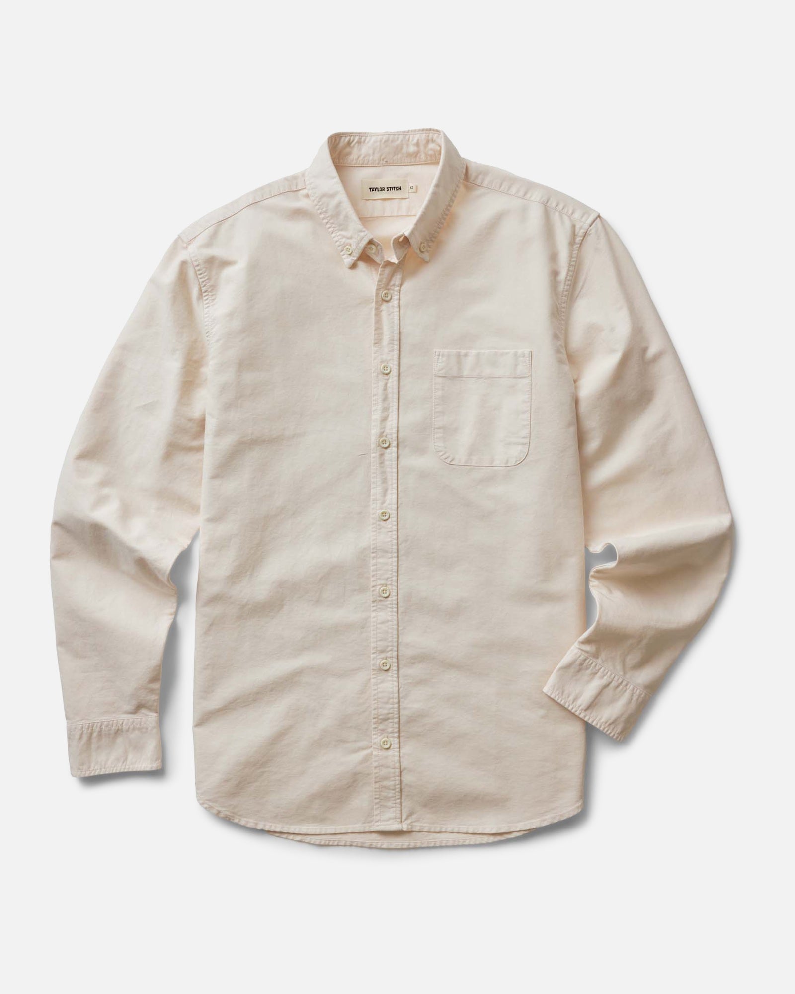 flatlay of The Jack in Pale Rose Oxford, Wovens by Taylor Stitch