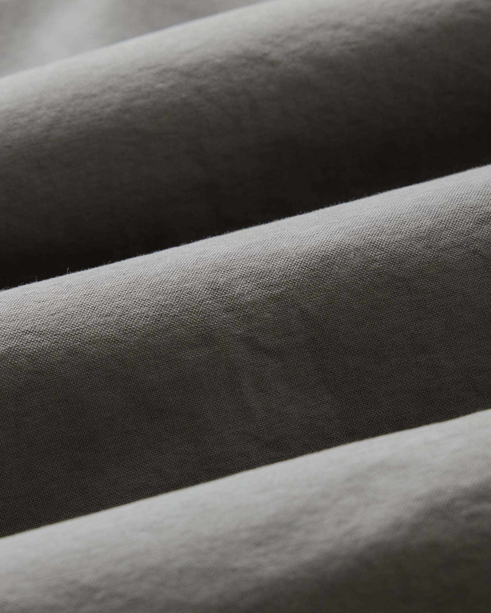 material shot of the fabric on The Jack in Smoke Oxford, Wovens by Taylor Stitch