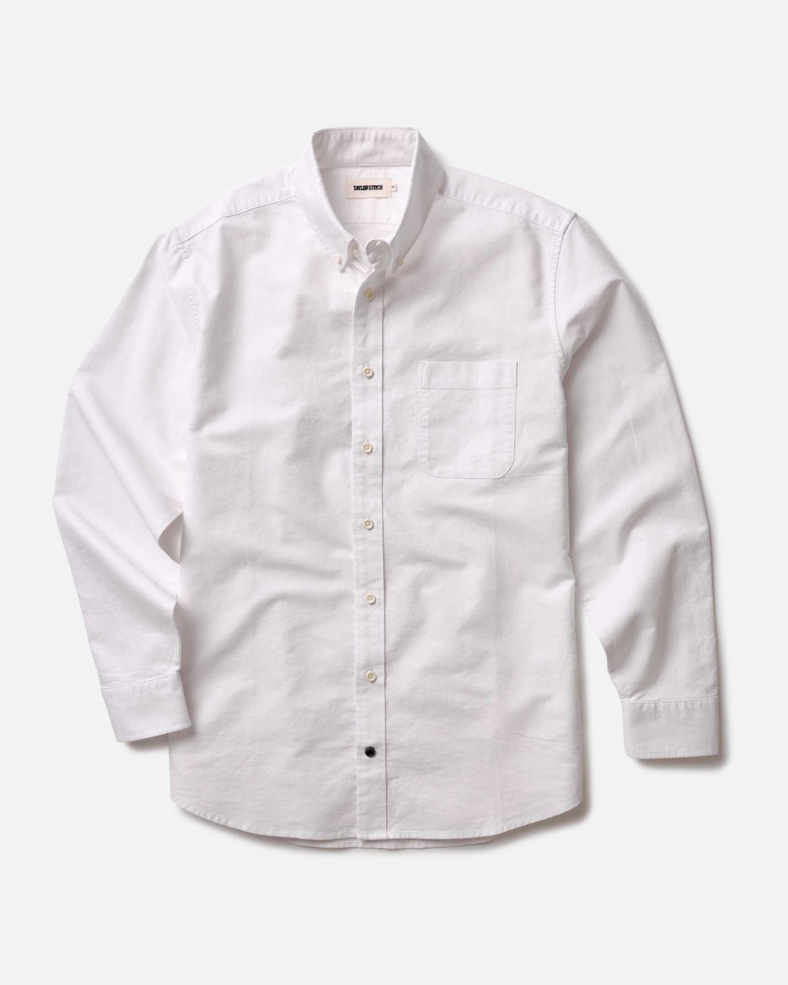 flatlay of The Jack in White Everyday Oxford, Wovens by Taylor Stitch