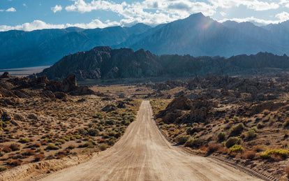 A desert mountain dirt road.