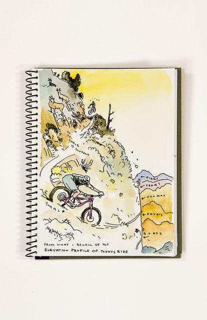 An action sketch, on the trail.