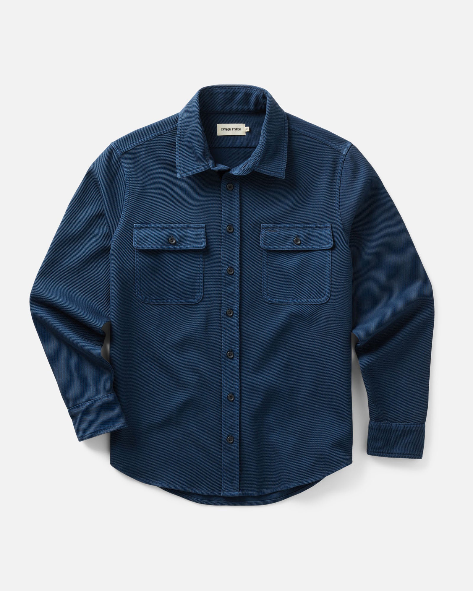 flatlay of The Ledge Shirt in Atlantic Twill, Wovens by Taylor Stitch