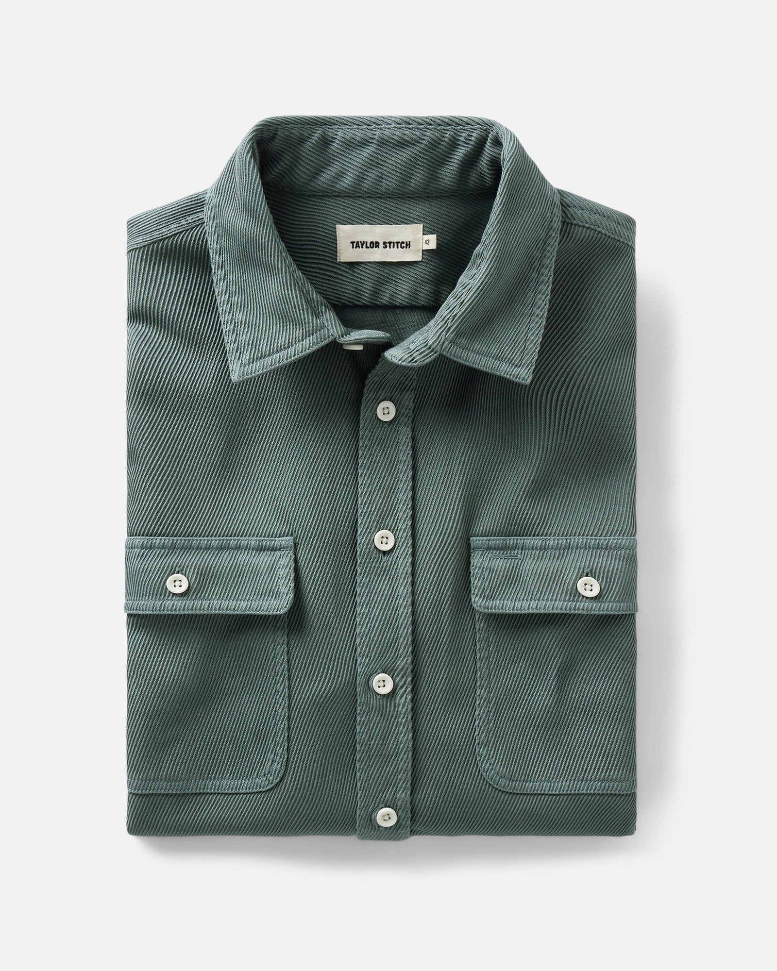 The Ledge Shirt in Deep Sea Twill: Featured Image, Wovens by Taylor Stitch