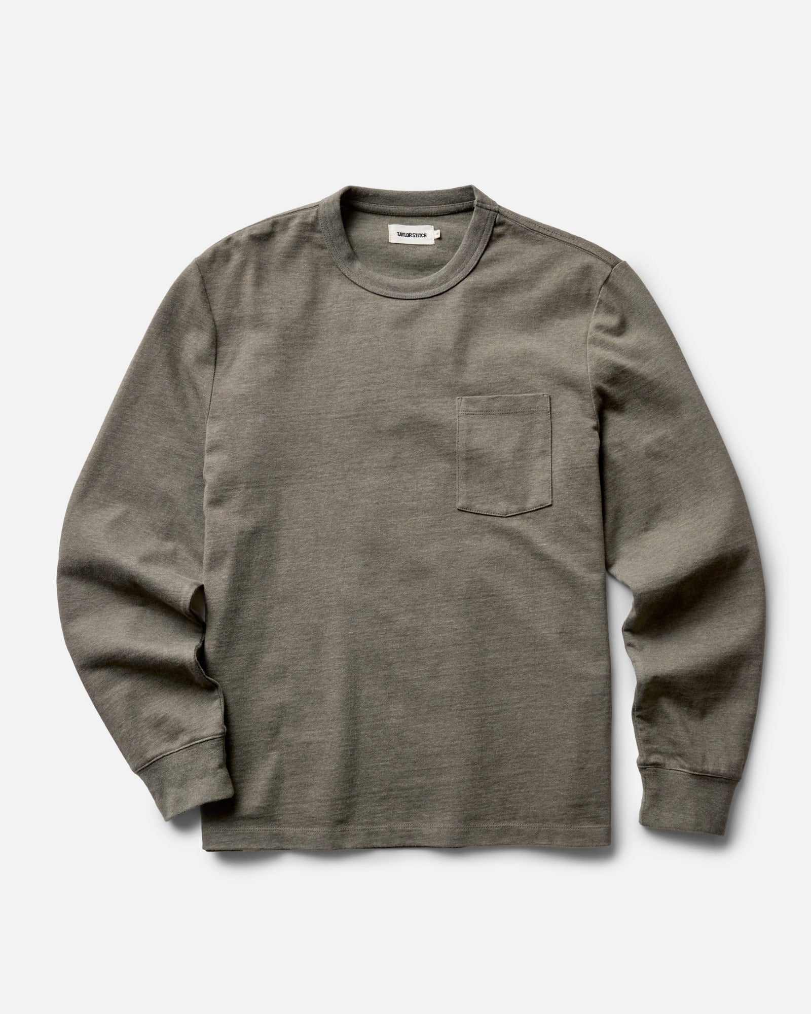The Long Sleeve Shop Tee in Army Twist: Featured Image, Knits by Taylor Stitch