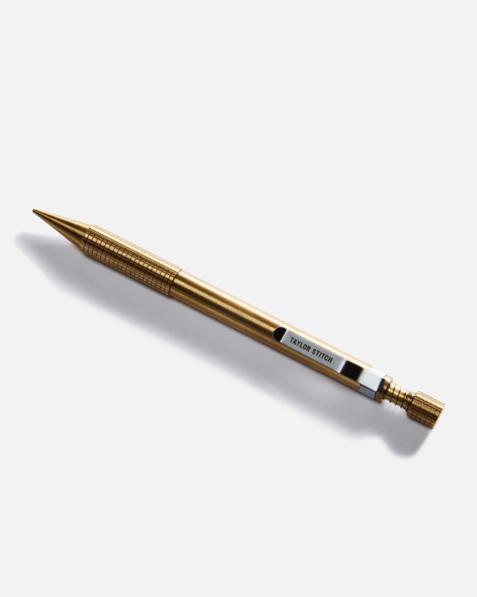 close up image of The Mechanical Pencil in Brass, Accessories by Taylor Stitch