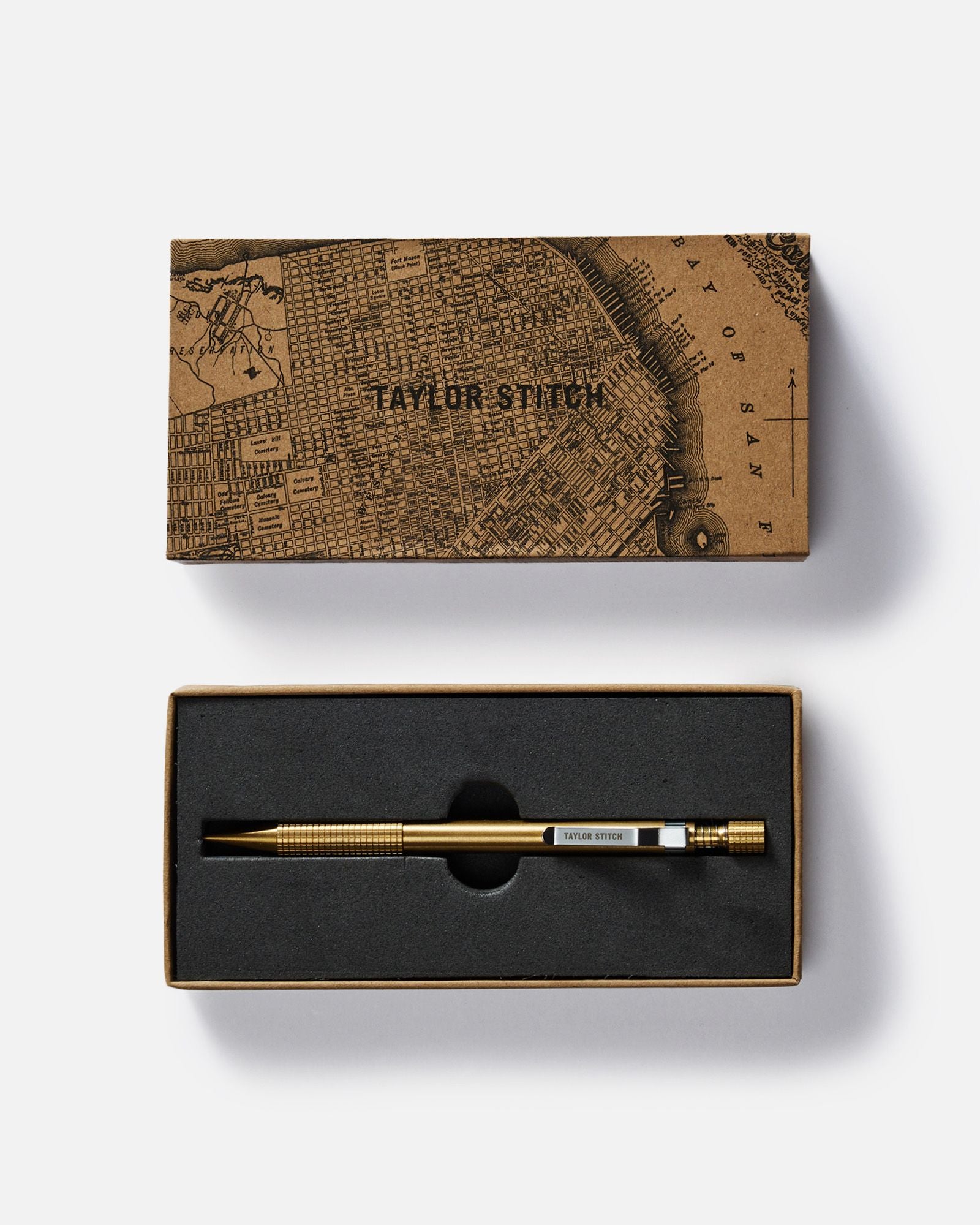 image of The Mechanical Pencil in Brass in the box, Accessories by Taylor Stitch
