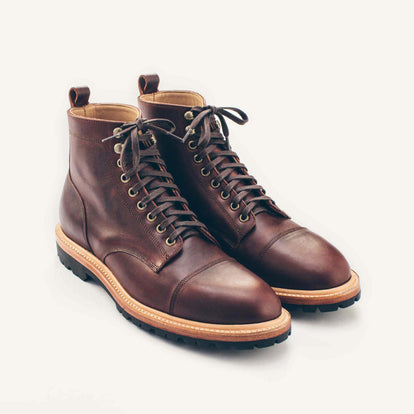 The Moto Boot in Whiskey Steerhide