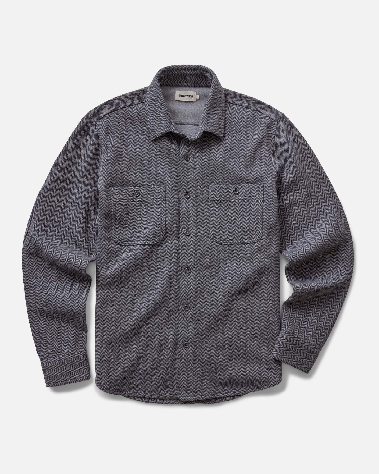 flatlay of The North Shore Knit Shirt in Heather Coal, Knits by Taylor Stitch