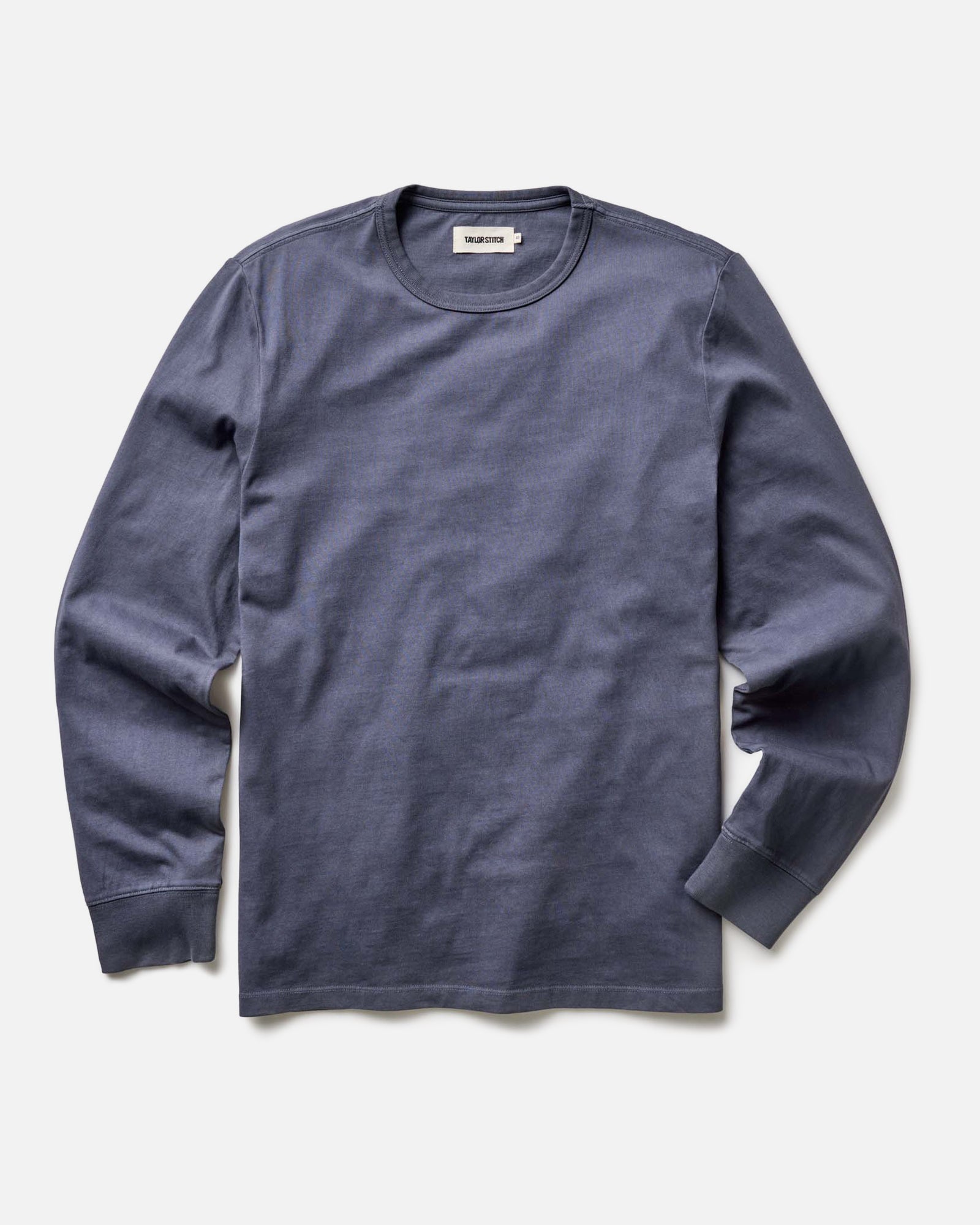 flatlay of The Organic Cotton Long Sleeve Tee in Navy, Knits by Taylor Stitch