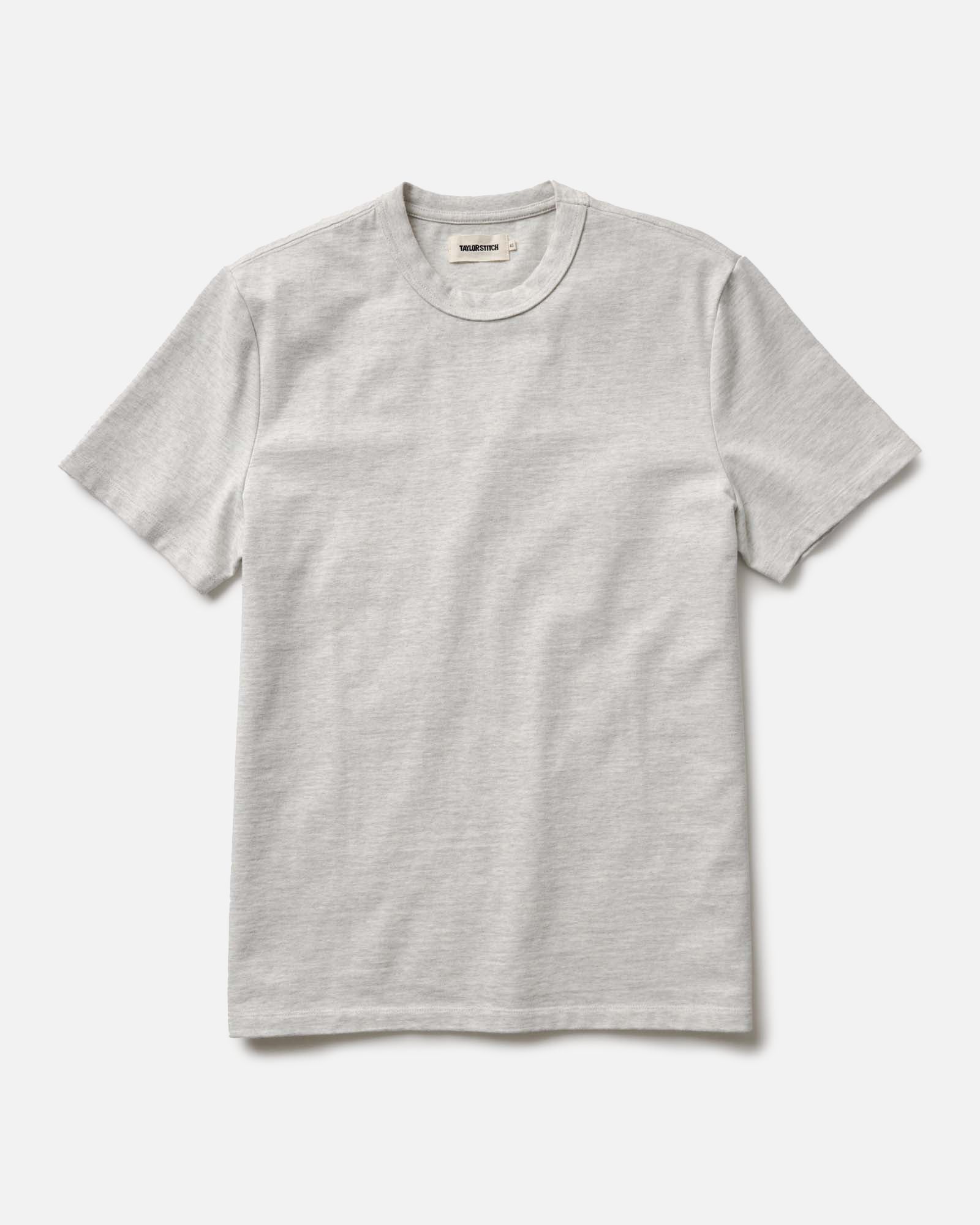 flatlay of The Organic Cotton Shop Tee in Oat Twist, Knits by Taylor Stitch