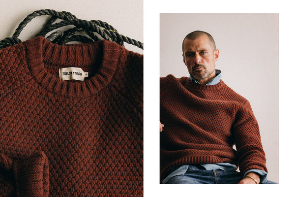 Close up of Taylor Stitch merino tees