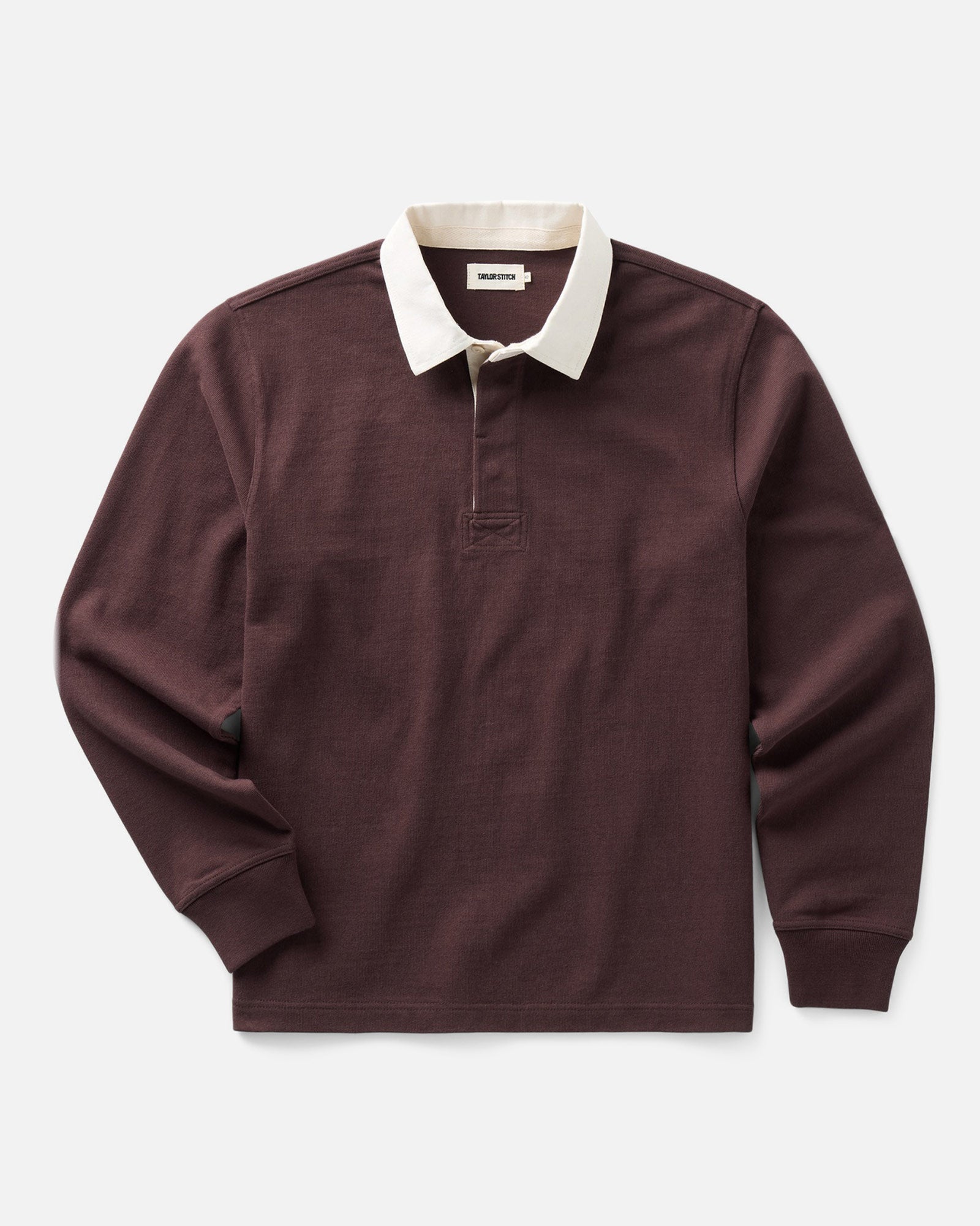 flatlay of The Rugby Shirt in Burgundy, Knits by Taylor Stitch