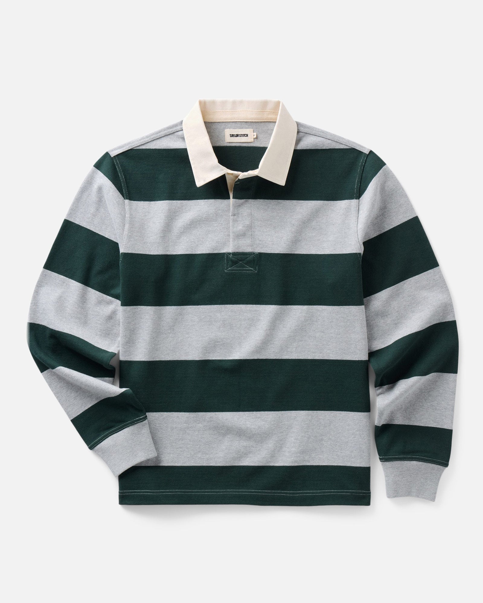The Rugby Shirt in Dark Forest Stripe: Featured Image, Knits by Taylor Stitch