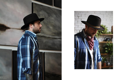 shane rocking the california and a packable lane splitter—two images in studio