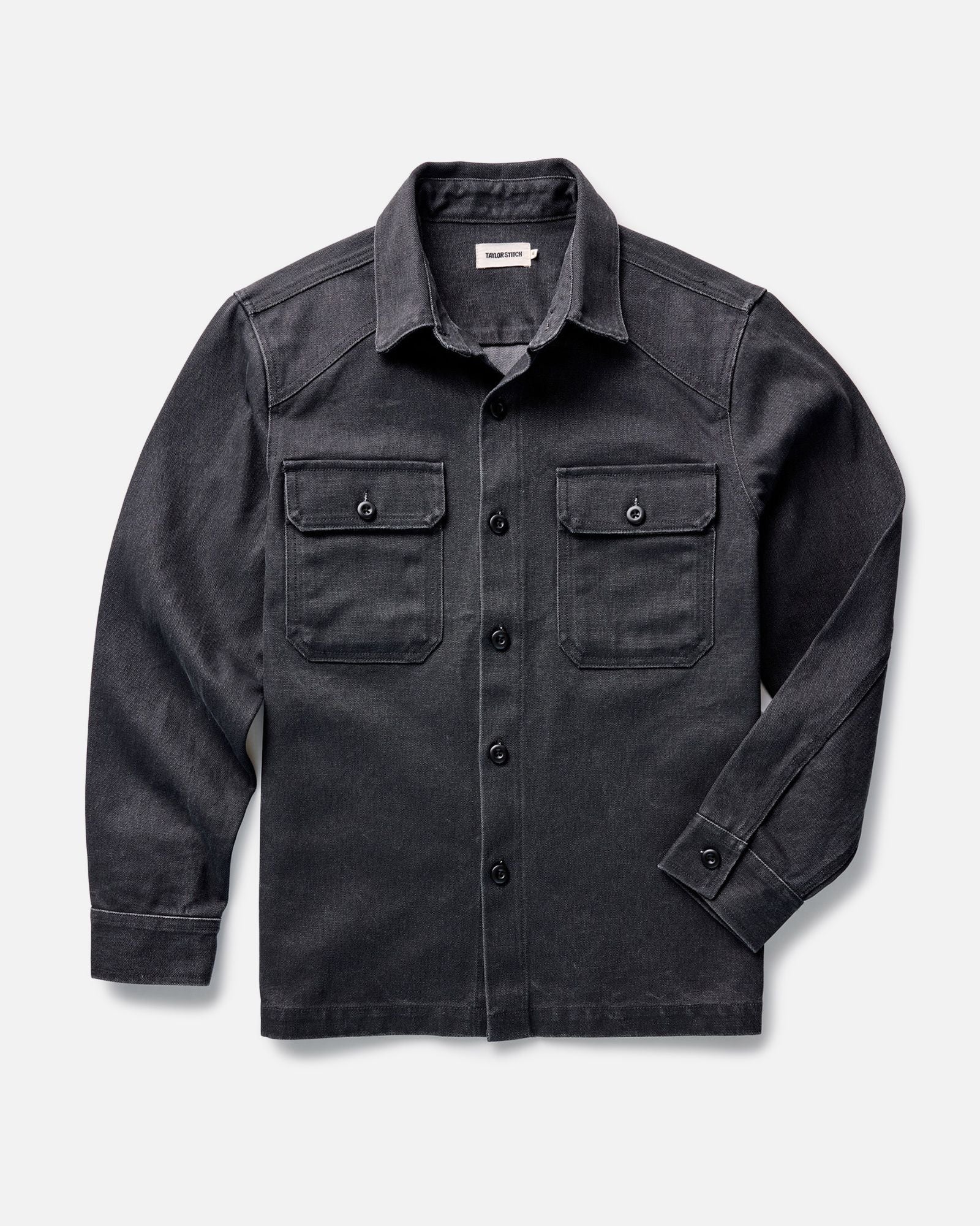 flaltay of The Shop Shirt in Coal Chipped Canvas, Wovens by Taylor Stitch