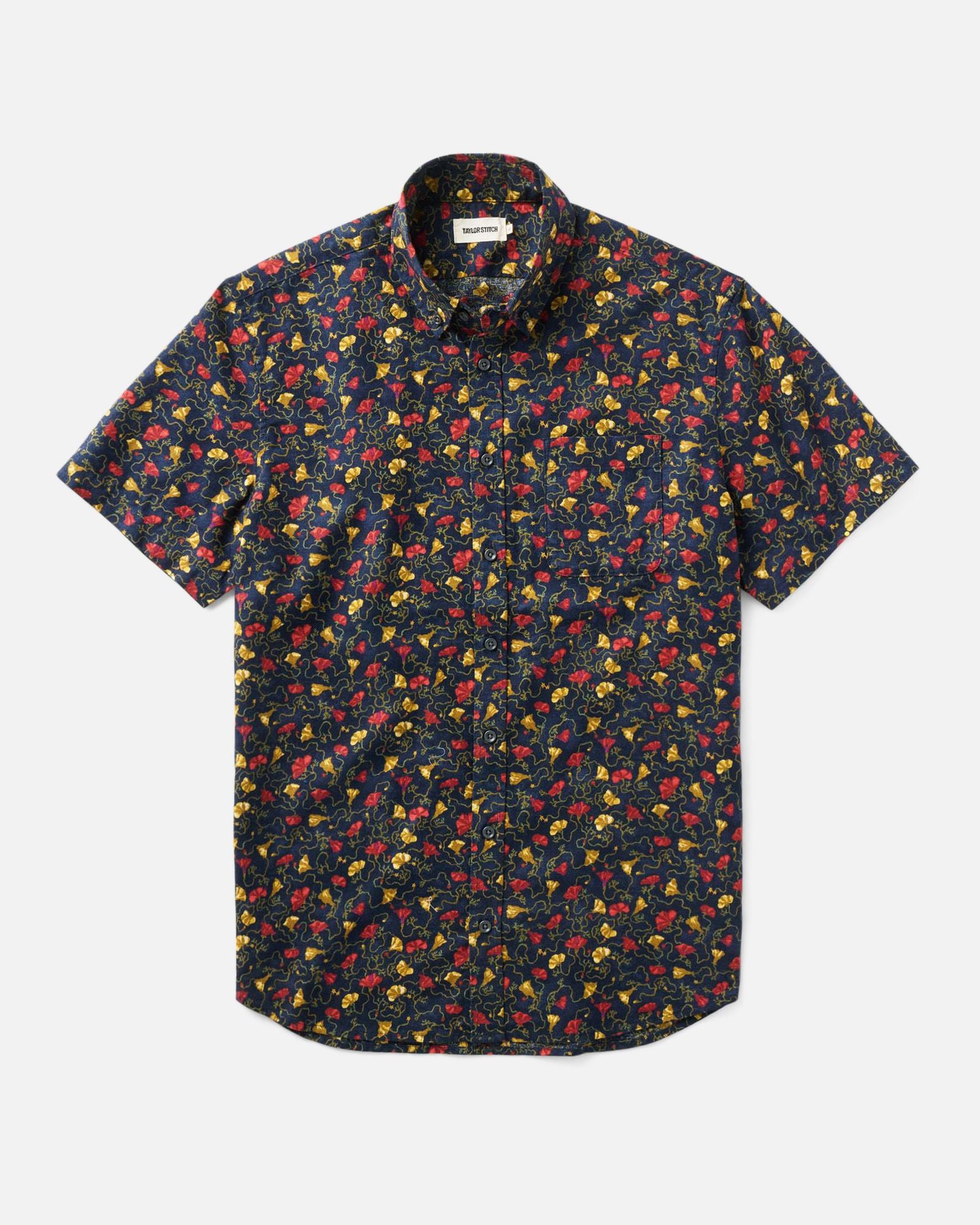 flatlay of The Short Sleeve Jack in Vintage Bloom, Wovens by Taylor Stitch