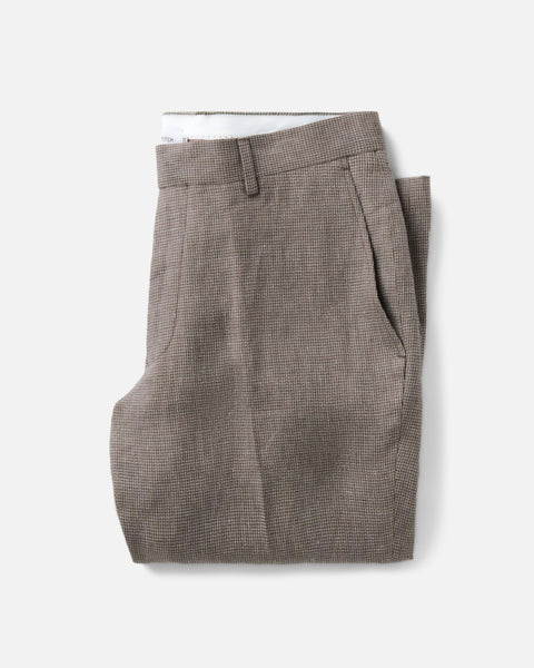 The Stevens Trouser in Morel Micro Check | Taylor Stitch