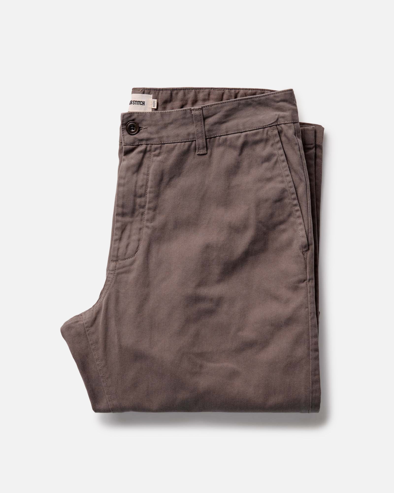 flatlay of The Straight Foundation Pant in Organic Espresso, Bottoms by Taylor Stitch