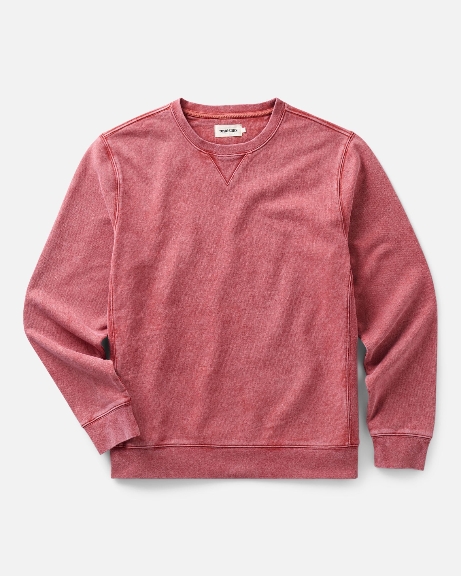 flatlay of The Sunset Crew in Washed Canyon Terry, Knits by Taylor Stitch